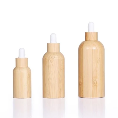 Glass Bottle With Bamboo Dropper Glass Bottle With Bamboo Dropper
